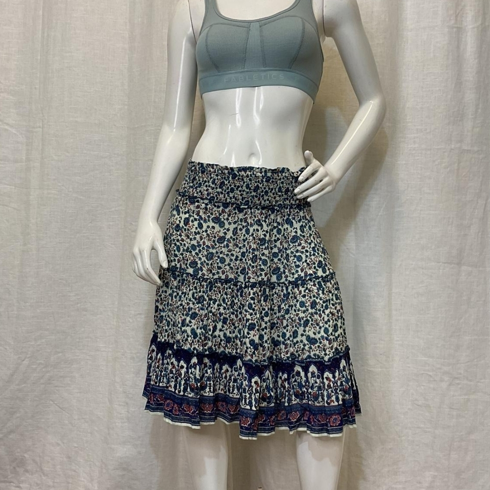 Bila ruffle floral midi skirt size:M